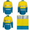 Yellow Aqua Cotton Hi Vis Work Shirts Alt